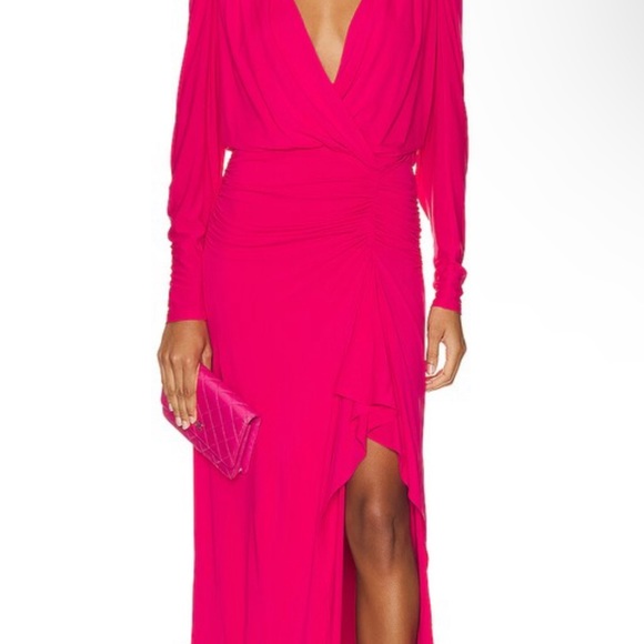 SIMKHAI Ellie dress , style 423-1937 Sz medium, V-neck long sleeve comfortable - Picture 7 of 7